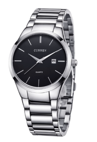 Montre Curren pour hommes argent et noir